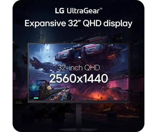 LCD Monitor LG 32 " 2560 x 1440 pixels Quad HD Native aspect ratio 16:9 LED Flat 32G620B-B