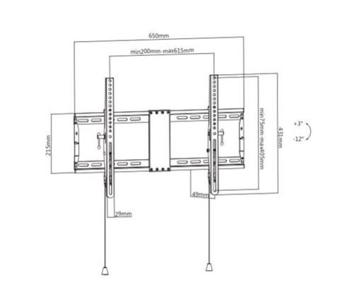 TV SET ACC WALL MOUNT 37-80"/WM-80T-01 GEMBIRD