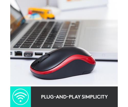 MOUSE USB OPTICAL WRL M185/BLUE 910-002239 LOGITECH