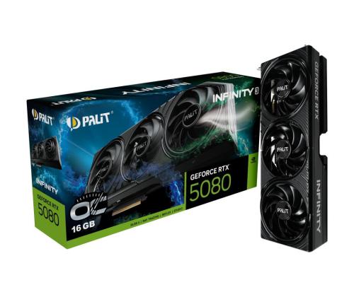 Graphics Card PALIT NVIDIA GeForce RTX 5080 2295 MHz 16 GB GDDR7 256 bit PCI Express 5.0 Active…