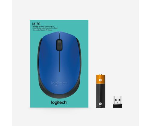 MOUSE USB OPTICAL WRL M171/BLUE 910-004640 LOGITECH