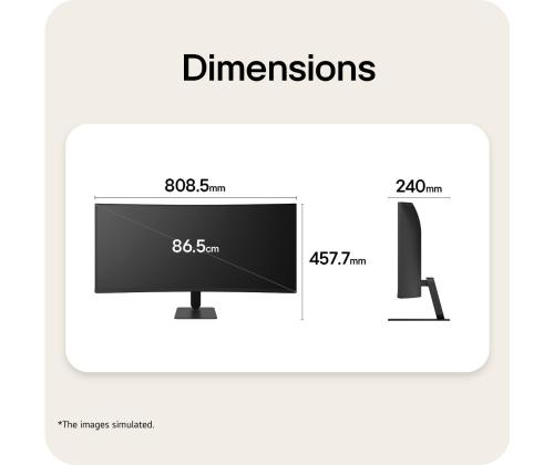 LCD Monitor LG 34 " 3440 x 1440 pixels UltraWide Quad HD Native aspect ratio 21:9 LCD Curved…