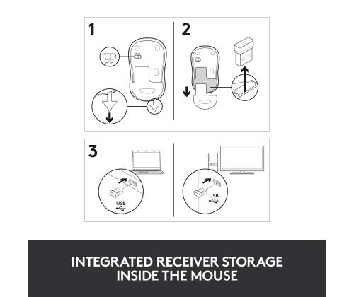MOUSE USB OPTICAL WRL M185/BLUE 910-002239 LOGITECH