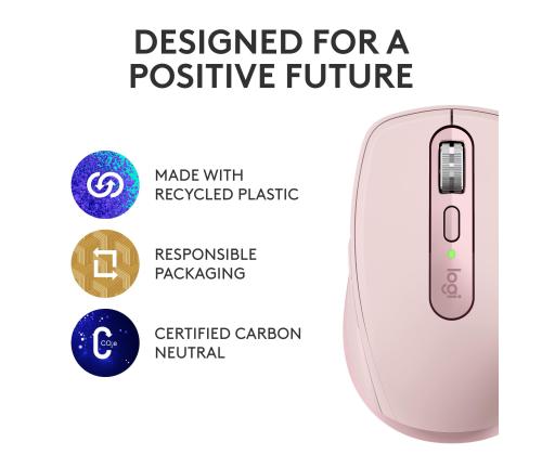 MOUSE USB OPTICAL WRL MX 3S/PINK 910-006931 LOGITECH