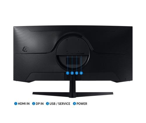LCD Monitor SAMSUNG Odyssey G5 34" Gaming/Curved/21 : 9 Panel VA 3440x1440 21:9 1 ms Tilt Colour…