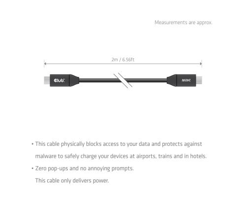 CABLE USB-C 2M/CAC-2506 CLUB3D