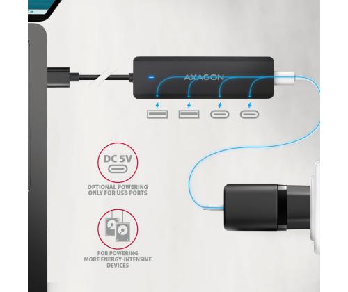 I/O HUB USB TRAVEL/0.19M HUE-C2A AXAGON