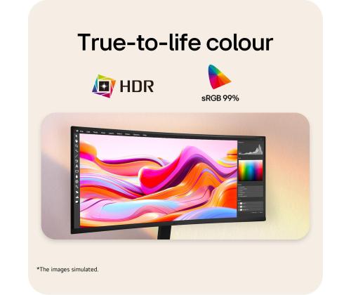 LCD Monitor LG 34 " 3440 x 1440 pixels UltraWide Quad HD Native aspect ratio 21:9 LCD Curved…