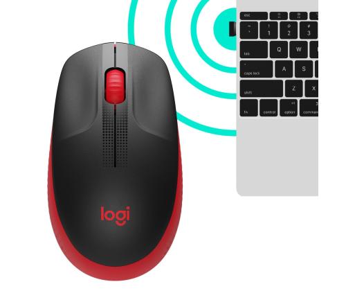 MOUSE USB OPTICAL WRL M190/RED 910-005908 LOGITECH
