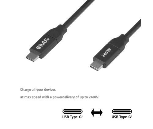 CABLE USB-C 2M/CAC-2506 CLUB3D