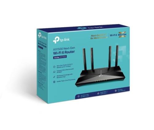 Wireless Router TP-LINK Router 1500 Mbps 1 WAN 4x10/100/1000M Number of antennas 4 ARCHERAX1500