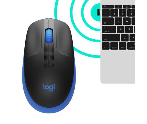 MOUSE USB OPTICAL WRL M190/BLUE 910-005907 LOGITECH
