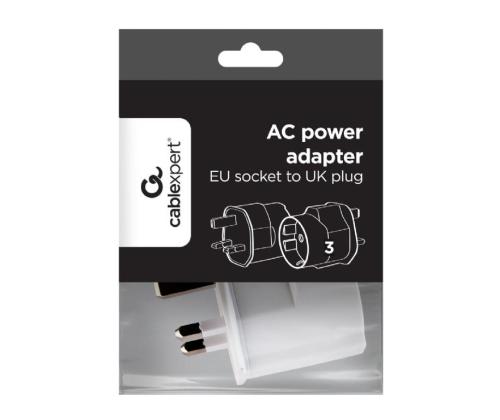 POWER ADAPTER AC EU TO UK 13A/A-AC-EUFUKM-01 GEMBIRD