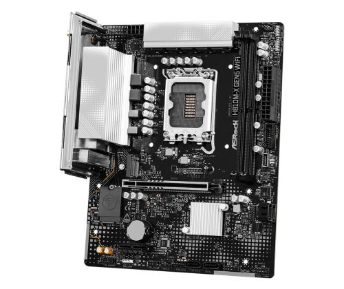 Mainboard ASROCK Intel H810 LGA 1851 (Socket V1) micro ATX RAM DDR5-SDRAM 2xSlots Wi-Fi Yes…