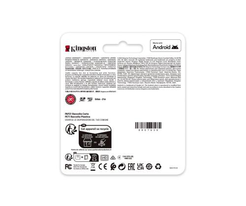 MEMORY MICRO SDXC 128GB UHS-I/SDCG4/128GBSP KINGSTON
