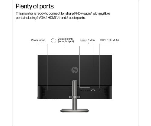 LCD Monitor HP 23.8 " 1920 x 1080 pixels Full HD Native aspect ratio 16:9 LCD Flat B11W5AT