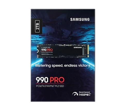 SSD SAMSUNG 990 PRO 2TB M.2 PCIE NVMe MLC Write speed 6900 MBytes/sec Read speed 7450 MBytes/sec 2…