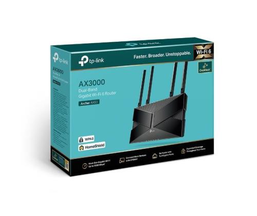 Wireless Router TP-LINK Wireless Router 3000 Mbps Mesh Wi-Fi 6 IEEE 802.11a IEEE 802.11 b/g IEEE…