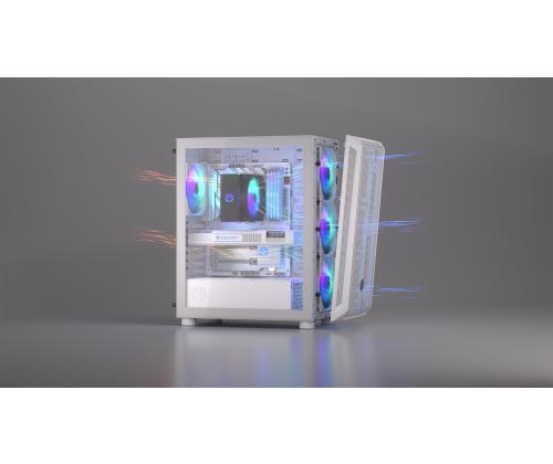 Case ENDORFY ATX/micro ATX/Mini-ITX White Midi Tower PC EY2A018