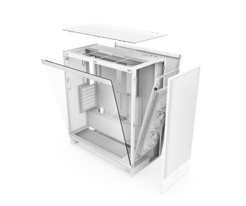 Case NZXT H7 Flow RGB MidiTower ATX EATX MicroATX MiniITX Colour White CM-H72FW-R1