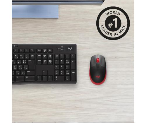 MOUSE USB OPTICAL WRL M190/RED 910-005908 LOGITECH