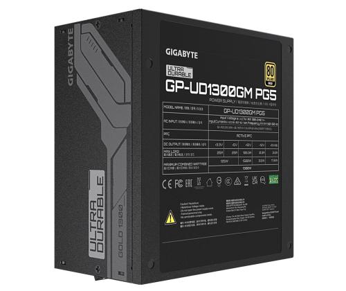 Power Supply GIGABYTE UD1300GM PG5 1300 Watts Efficiency 80 PLUS GOLD PFC Active MTBF 100000 hours…