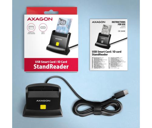 CARD READER STAND SMARTCARD/ID/USB-C 1.2M CRE-SM4NC AXAGON