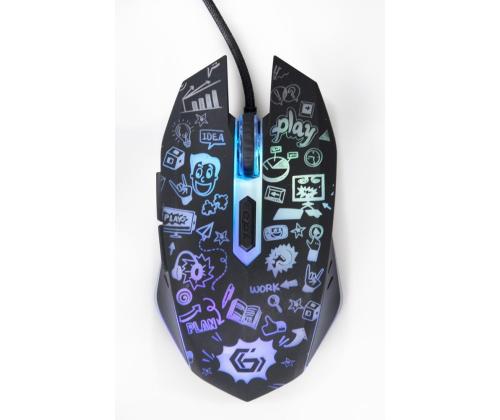 MOUSE USB OPTICAL BLACK/MUS-6B-GRAFIX-01 GEMBIRD