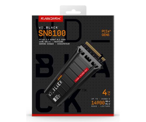 SSD SANDISK 2400xTBW rating NVMe Yes PCI Express 5.0 M.2 4000 GB WDS400T1XHM-00CMT0