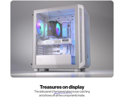 Case ENDORFY ATX/micro ATX/Mini-ITX White Midi Tower PC EY2A018
