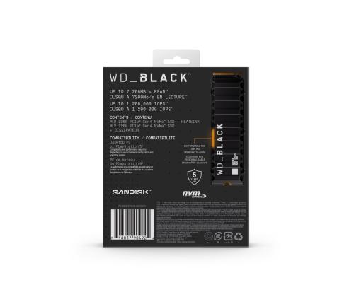 SSD SANDISK 4800xTBW rating Read speed 7200 MB/s Write speed 6600 MB/s NVMe Yes PCI Express 4.0 M.2…
