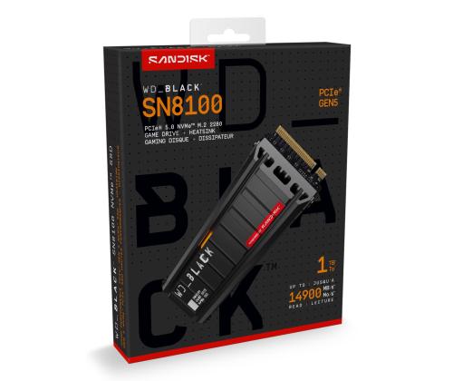 SSD SANDISK 2400xTBW rating NVMe Yes PCI Express 5.0 M.2 1000 GB WDS100T1XHM-00CMT0