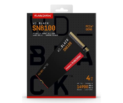 SSD SANDISK 2400xTBW rating NVMe Yes PCI Express 5.0 M.2 4000 GB SN8100 WDS400T1X0M-00CMT0