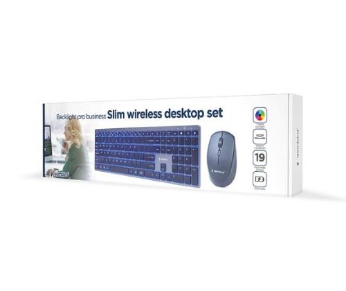 KEYBOARD +MOUSE WRL ENG/SLIM KBS-ECLIPSE-M500 GEMBIRD