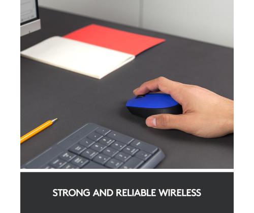 MOUSE USB OPTICAL WRL M171/BLUE 910-004640 LOGITECH