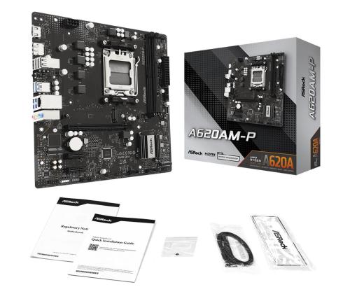 Mainboard ASROCK AMD A620A Socket AM5 micro ATX RAM DDR5-SDRAM 2xSlots 1xNumber of M.2 (M) slots…