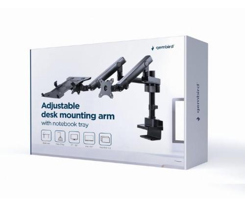 DISPLAY ACC MOUNTING ARM/NB TRAY MA-DA3-02 GEMBIRD