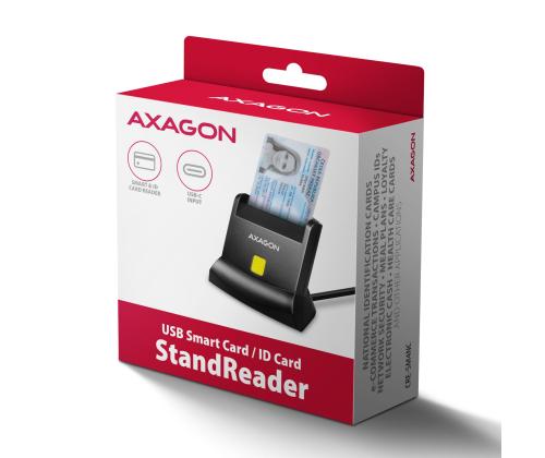 CARD READER STAND SMARTCARD/ID/USB-C 1.2M CRE-SM4NC AXAGON