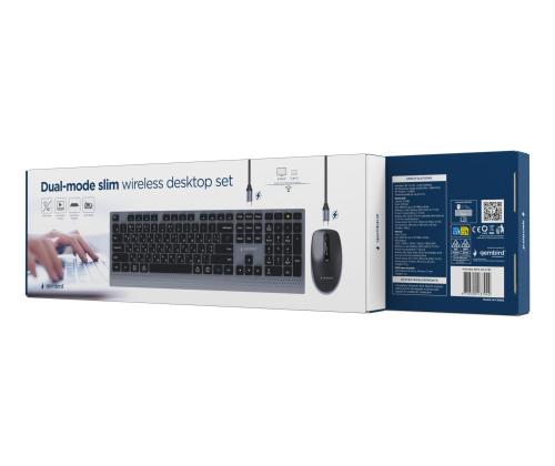 KEYBOARD +MOUSE WRL CYRILLIC/BK KBS-WPS-02-CYRL GEMBIRD
