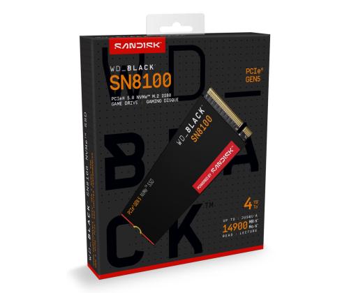 SSD SANDISK 2400xTBW rating NVMe Yes PCI Express 5.0 M.2 4000 GB SN8100 WDS400T1X0M-00CMT0