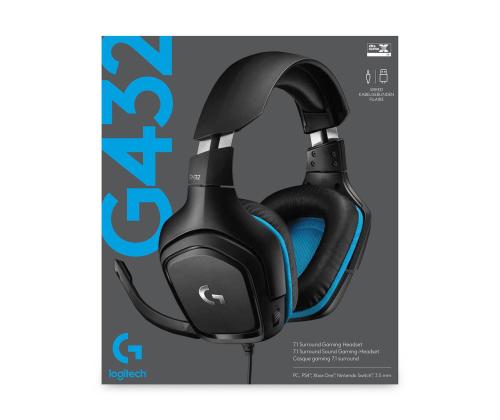 HEADSET GAMING G432/BLACK 981-000770 LOGITECH