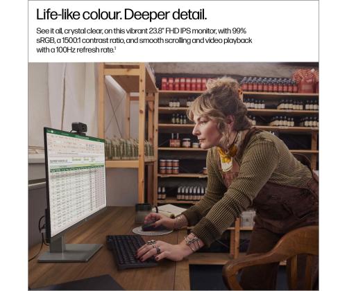 LCD Monitor HP 23.8 " 1920 x 1080 pixels Full HD Native aspect ratio 16:9 LCD Flat B11W5AT