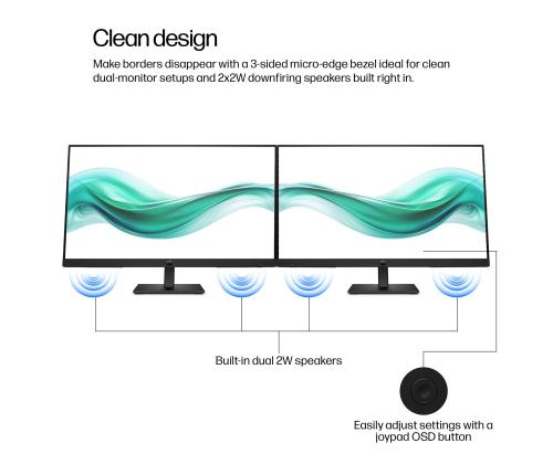 LCD Monitor HP 23.8 " 1920 x 1080 pixels Full HD Native aspect ratio 16:9 LCD Flat B0BU9UT
