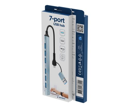 I/O HUB USB-A/USB-C 7PORT/UHB-ACM-U3P1U2P6-01 GEMBIRD