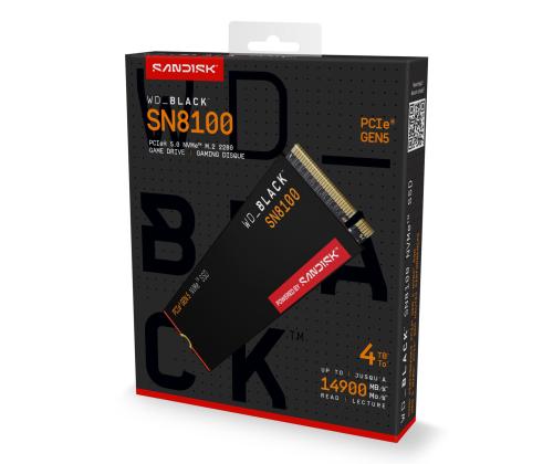 SSD SANDISK 2400xTBW rating NVMe Yes PCI Express 5.0 M.2 4000 GB SN8100 WDS400T1X0M-00CMT0