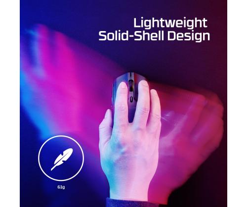 MOUSE USB OPTICAL WRL/PULSEFIRE HASTE 2 BLACK HYPERX