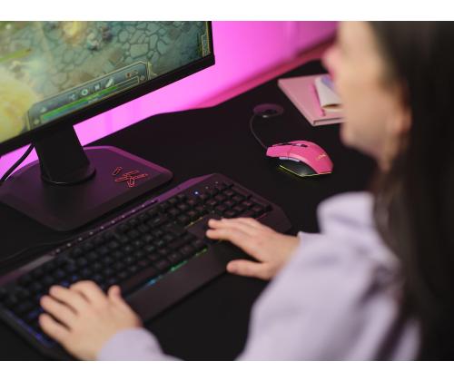 MOUSE USB OPTICAL GAMING PINK/GXT109P FELOX 25068 TRUST
