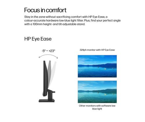 LCD Monitor HP 23.8 " 1920 x 1080 pixels Full HD Native aspect ratio 16:9 LCD Flat B0BU9UT