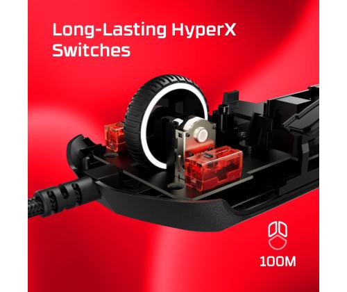 MOUSE USB OPTICAL PULSEFIRE/HASTE 2 BLACK HYPERX