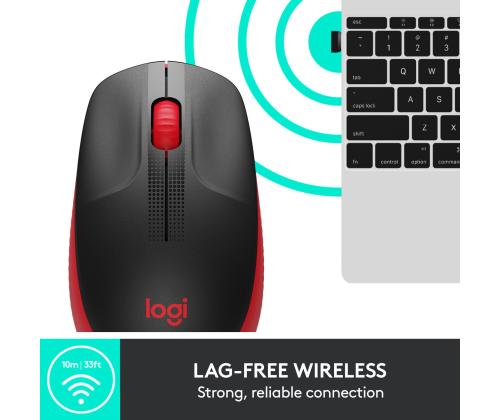 MOUSE USB OPTICAL WRL M190/RED 910-005908 LOGITECH